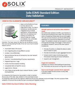 Solix Enterprise Data Management Suite - Standard Edition Data Validation