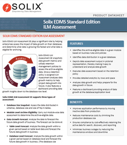 Solix Enterprise Data Management Suite - Standard Edition ILM Assessment