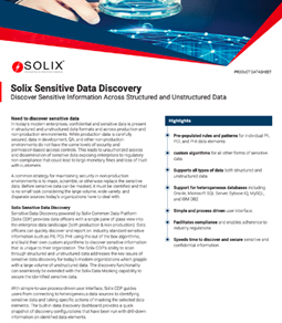 Solix Sensitive Data Discovery